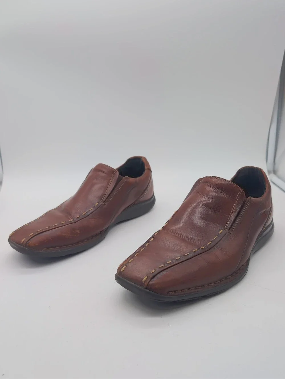 PIKOLINOS Men’s Brown Leather Slip-On Loafers EU 43 (US 10)